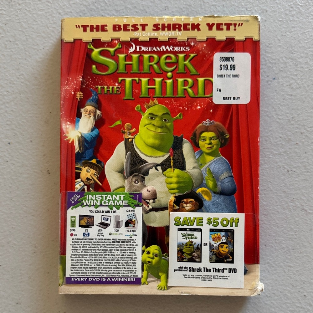Dreamworks Shrek the Third DVD